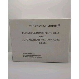 Creative Memories Congratulations Photo Files Box of‎ 6 Brand New